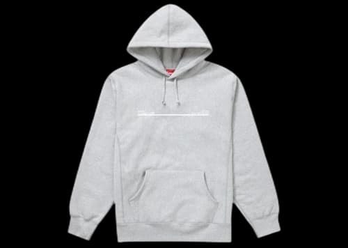 Supreme Shop Hooded Sweatshirt Heather Grey Los Angeles