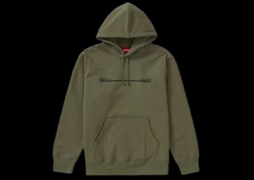 Supreme Shop Hooded Sweatshirt Light Olive London
