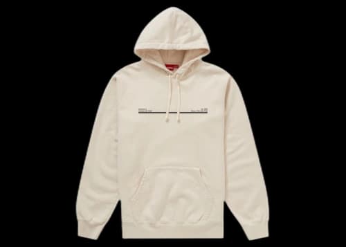 Supreme Shop Hooded Sweatshirt Natural Brooklyn
