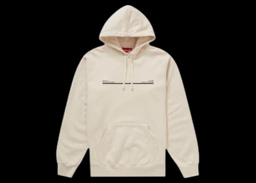 Supreme Shop Hooded Sweatshirt Natural Japan