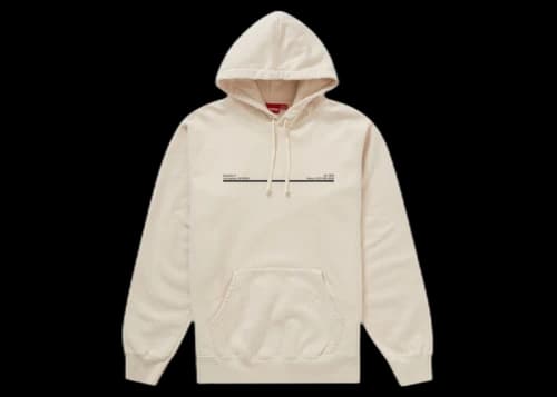 Supreme Shop Hooded Sweatshirt Natural Los Angeles