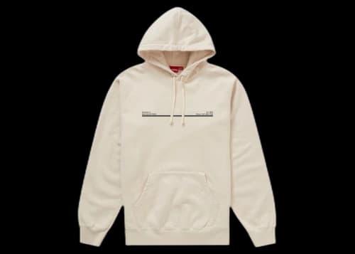 Supreme Shop Hooded Sweatshirt Natural New York City