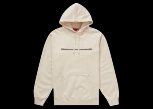Supreme Shop Hooded Sweatshirt Natural Paris
