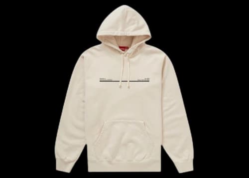 Supreme Shop Hooded Sweatshirt Natural San Francisco