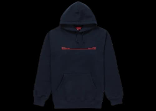 Supreme Shop Hooded Sweatshirt Navy Japan