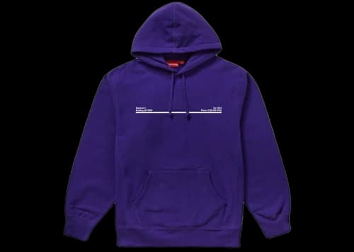 Supreme Shop Hooded Sweatshirt Purple Brooklyn