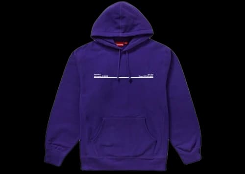 Supreme Shop Hooded Sweatshirt Purple Los Angeles
