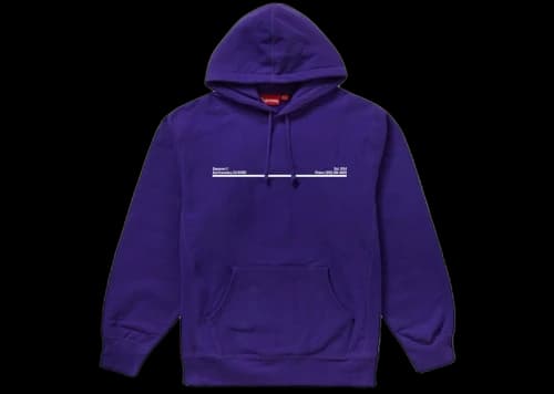 Supreme Shop Hooded Sweatshirt Purple San Francisco