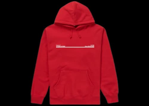 Supreme Shop Hooded Sweatshirt Red Los Angeles