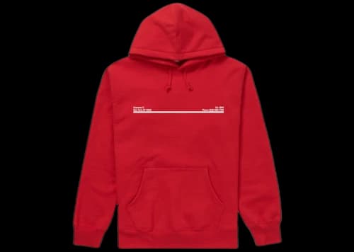 Supreme Shop Hooded Sweatshirt Red New York City