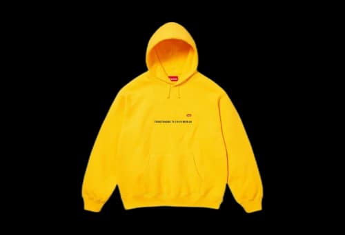 Supreme Shop Small Box Hooded Sweatshirt Yellow- Berlin (FW23)