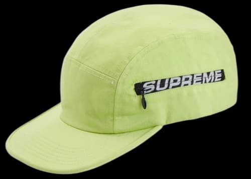 Supreme Side Zip Camp Cap (SS19) Light Neon Green