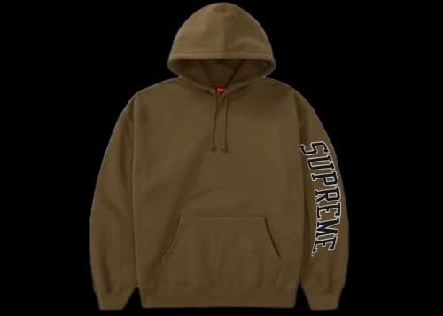 Supreme Sleeve Arc Hooded Sweatshirt (FW23) Dark Khaki
