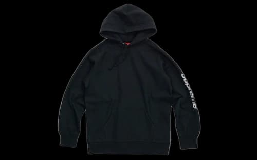 Supreme Sleeve Patch Hooded Sweatshirt Black