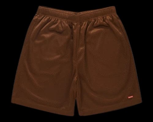Supreme Small Box Baggy Mesh Short Brown