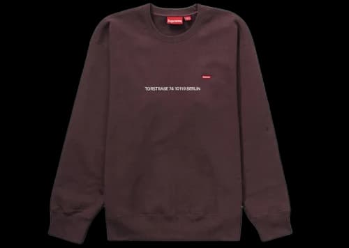 Supreme Small Box Crewneck (Berlin Shop Exclusive) Dark Brown