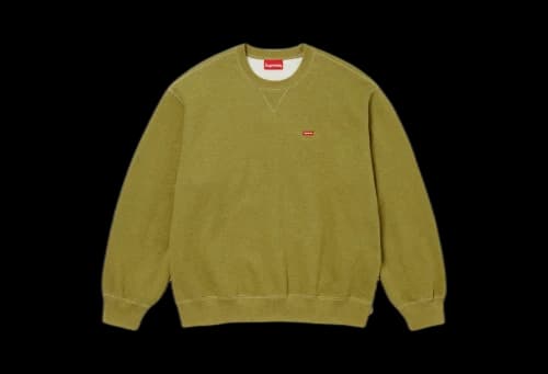 Supreme Small Box Crewneck Heather Olive (FW23)