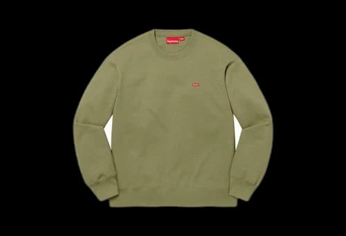 Supreme Small Box Crewneck Light Olive (FW22)