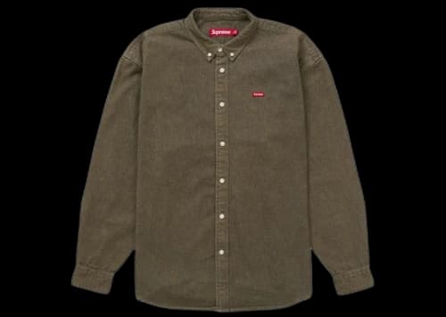 Supreme Small Box Denim Shirt Olive