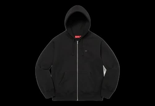 Supreme Small Box Drawcord Zip Up Hooded Sweatshirt Black (FW22)