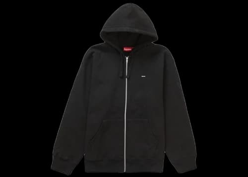 Supreme Small Box Drawcord Zip Up Hooded Sweatshirt Black