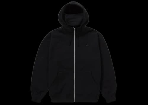 Supreme Small Box Facemask Zip Up Hooded Sweatshirt Black