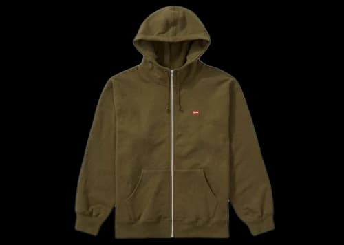 Supreme Small Box Facemask Zip Up Hooded Sweatshirt (FW21) Dark Olive
