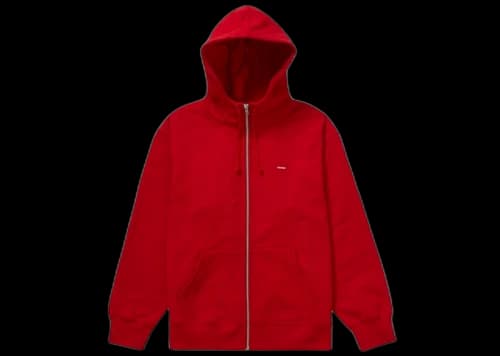 Supreme Small Box Facemask Zip Up Hooded Sweatshirt Red