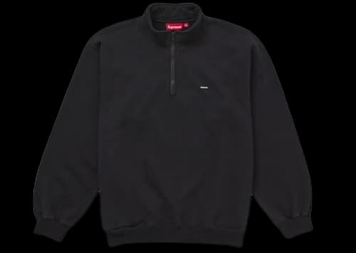 Supreme Small Box Half Zip Pullover Black
