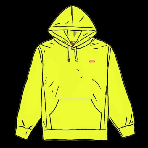 Supreme Small Box Hooded Sweatshirt Bright Yellow