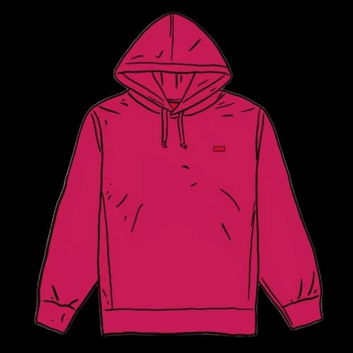 Supreme Small Box Hooded Sweatshirt Fuchsia