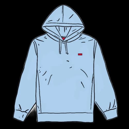 Supreme Small Box Hooded Sweatshirt Ice Blue