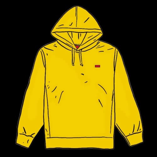 Supreme Small Box Hooded Sweatshirt Lemon