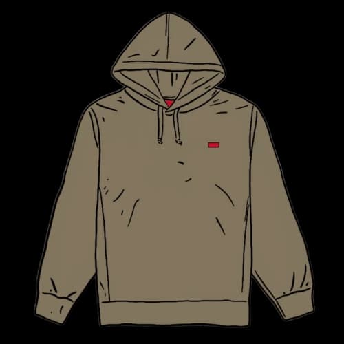 Supreme Small Box Hooded Sweatshirt Light Olive