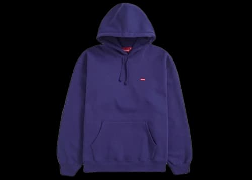 Supreme Small Box Hooded Sweatshirt (SS24) Washed Navy