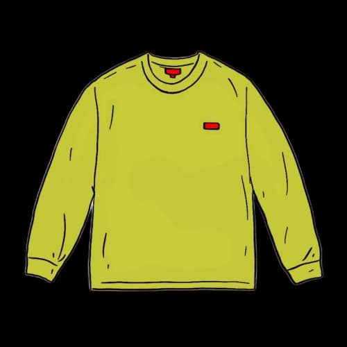 Supreme Small Box L/S Tee Dark Lime