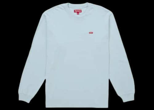 Supreme Small Box L/S Tee (FW25) Light Blue