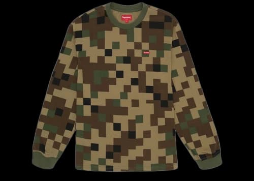 Supreme Small Box L/S L/S Tee Olive Digi Camo