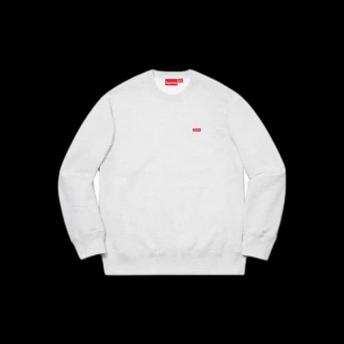 Supreme Small Box Logo Crewneck Sweatshirt Ash Grey (FW19)