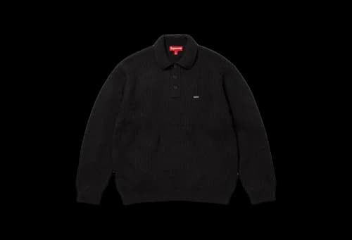Supreme Small Box Polo Sweater Black (FW23)