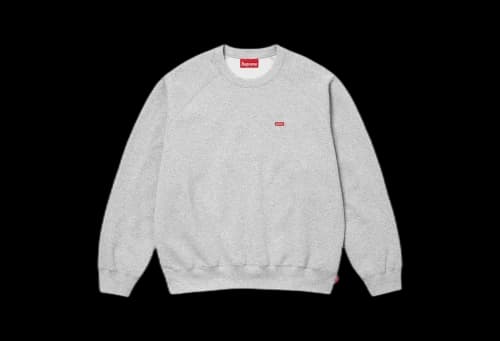 Supreme Small Box Raglan Crewneck Heather Grey (SS24)