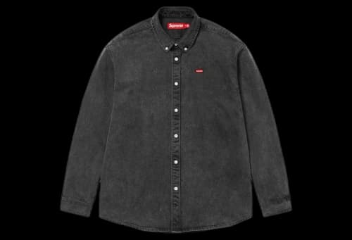 Supreme Small Box Shirt Washed Black (SS24)
