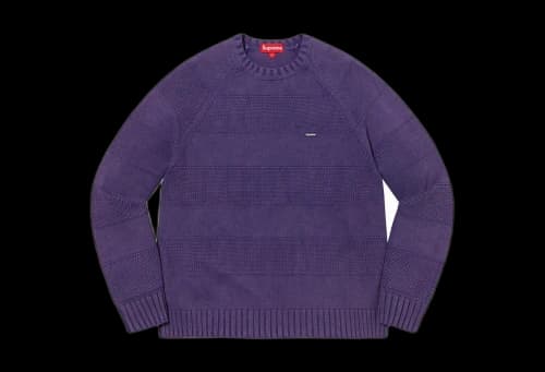 Supreme Small Box Stripe Sweater Fuchsia (SS23)