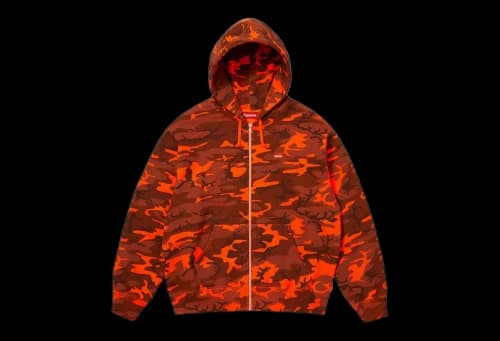Supreme Small Box Sweatshort 'Bright Orange Camo' (SS25)