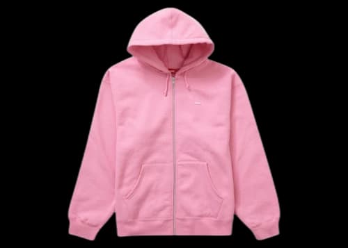 Supreme Small Box Zip Up Hooded Sweatshirt (FW23) Pink