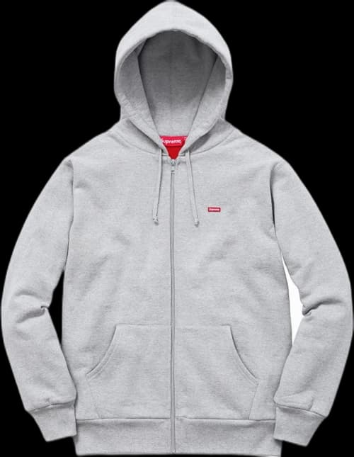 Supreme Small Box Zip Up Sweat Grey