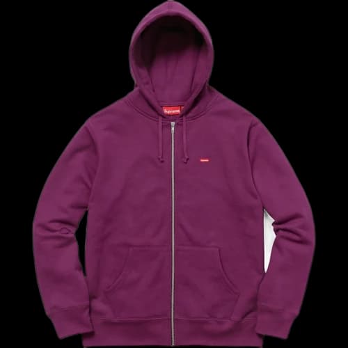 Supreme Small Box Zip Up Sweatshirt Plum