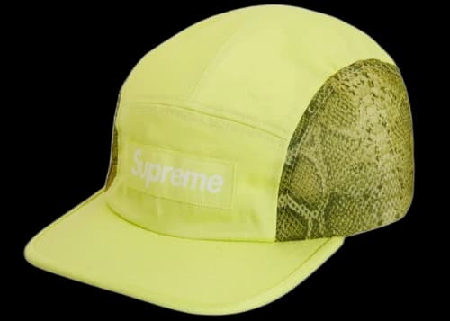 Supreme Snakeskin Mesh Camp Cap Pale Green