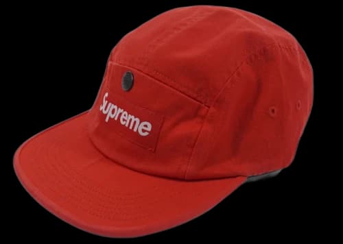 Supreme Snap Button Pocket Camp Cap Red