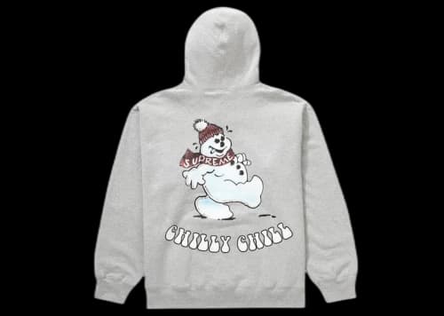 Supreme Snowman Hooded Sweatshirt Heather Grey